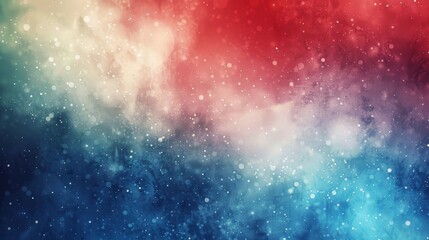 Fototapeta premium Red white blue hues with light sparkles and abstract shapes