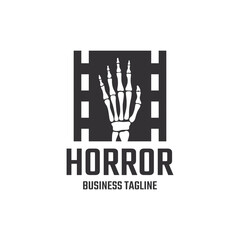 Obraz premium horror movie logo vector