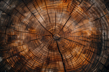 Fototapeta premium Old wooden oak tree cut surface background