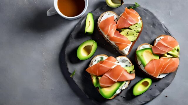  Deliciously healthy snack  Smoked salmon and avocado on toast