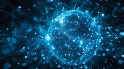 Fototapeta premium Futuristic Digital Network Globe