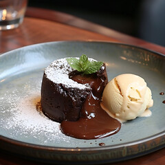 Dessert ideas include chocolate cake and ice cream.