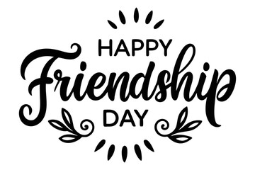 Happy Friendship Day text font design