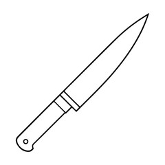 An outline kitchen knife easy drawing