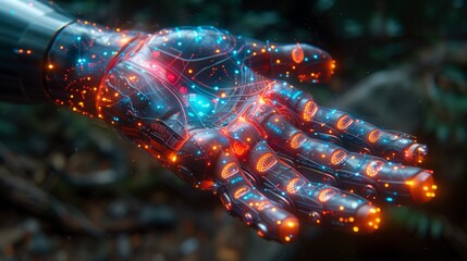 A futuristic vision of wearable biosensors enabling enhanced human capabilities.