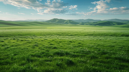 Fototapeta premium Grassland with blue sky