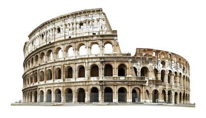 Colosseum Illustrations in Rome Italy isolated in transparent background PNG