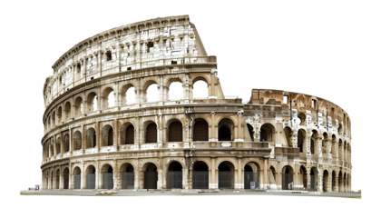 Colosseum Illustrations in Rome Italy isolated in transparent background PNG