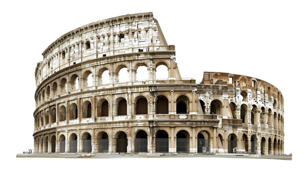 Colosseum Illustrations in Rome Italy isolated in transparent background PNG