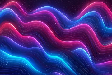 Abstract colorful wave pattern with vibrant hues, creating a dynamic and fluid visual effect with smooth gradients and textures.