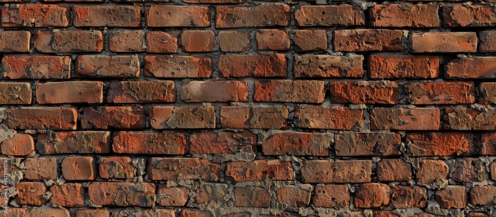 Poster Wall made of bricks with space for text or designs also known as a brick wall. with copy space image. Place for adding text or design