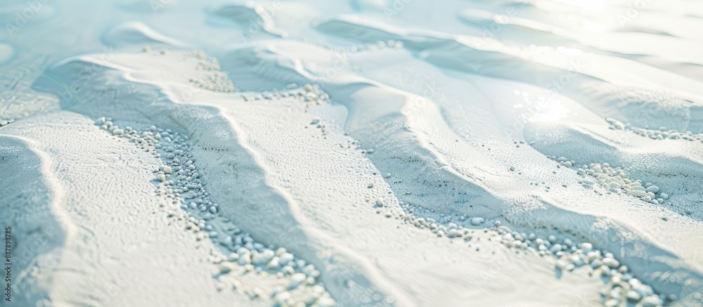 Aufkleber Soft focus on white sand creating a visually appealing perspective with ample copy space image