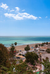 Obraz premium Aerial view of the coast of Malaga and the mediterranean sea 