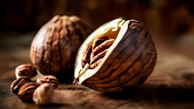  Nutty delight  A closeup of almonds in their shell