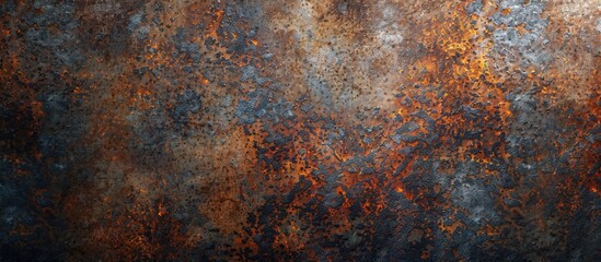 Rusty metal texture background with copy space image vulnerable to rust due to exposure to moist air