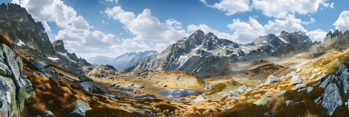 Obraz premium mountain landscape. view of a mountain 