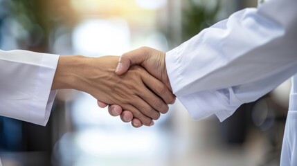 Doctors Handshake in Hospital Setting