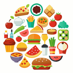 food and drink icons logo vector illustration