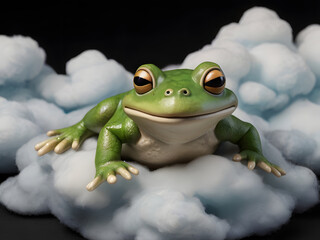 Obraz premium red eyed tree frog,frog on a white background,,frog in the waterk,frog on a flower