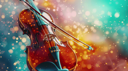 Fototapeta premium International Music Day. musical instrument violin