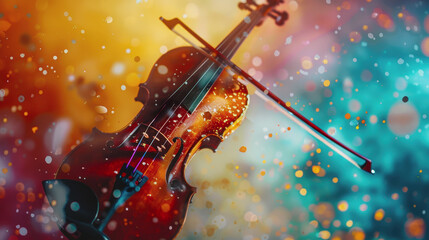 Fototapeta premium International Music Day. musical instrument violin