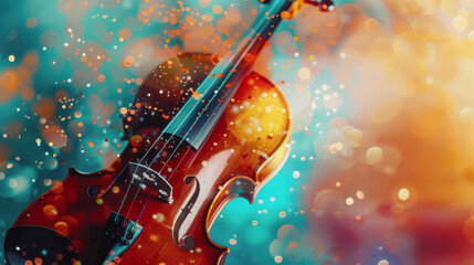 Fototapeta premium International Music Day. musical instrument violin