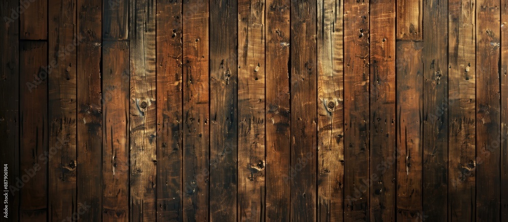 Leinwandbilder An aged brown wooden surface creating an abstract backdrop with a blank space for versatile use 104 characters. with copy space image. Place for adding text or design