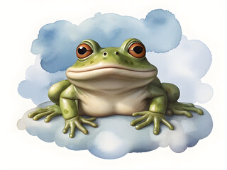 Obraz premium red eyed tree frog,frog on a white background,,frog in the waterk,frog on a flower