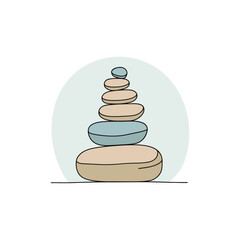 Doodle of a balance stacked stone sculpture