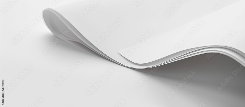 Poster Paper sheets on white background with copy space image