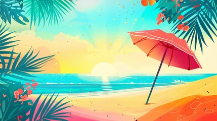 Summer concept wallpaper design