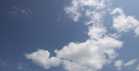 The sky is blue and cloudy