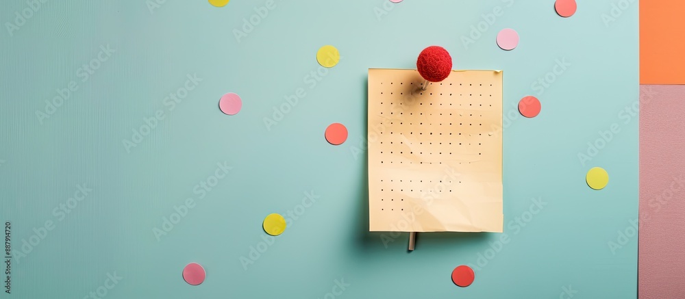 Aufkleber White sticky note pinned on a backdrop with copy space image