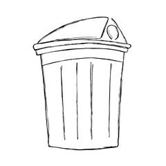 Hand-Drawn Vector Illustration of Waste Disposal and Recycling