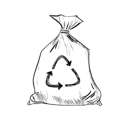 Hand-Drawn Vector Illustration of Waste Disposal and Recycling