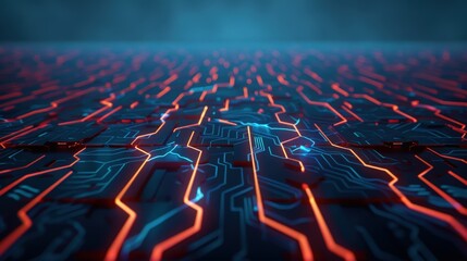 Obraz premium A plateau area with synchronized lightning strikes