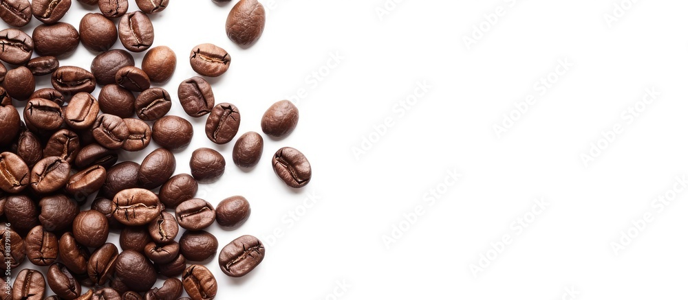 Aufkleber coffee beans on a white background with copy space image