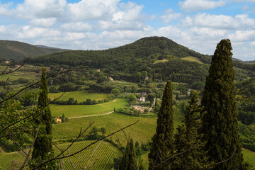 Obraz premium landscape with hills and sky in italy