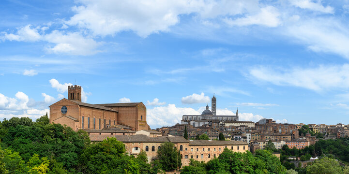 panorama of old historic village siena italy