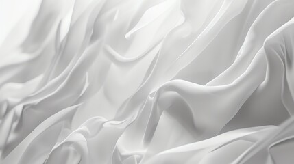 Obraz premium close-up of wavy white fabric
