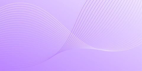 Abstract background with lines and waves. Medium banner size. Element for design. Vector background for brochure, booklet, flyer, poster. Purple gradient. Summer