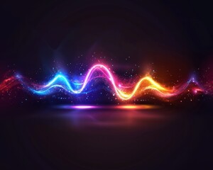 Fototapeta premium Volume wave, sound line, frequency icon, focus on, smooth sound, whimsical, Multilayer, music lounge