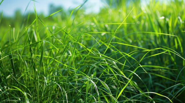 Grasses like Para grass buffalo grass and panicum grass for feeding animals