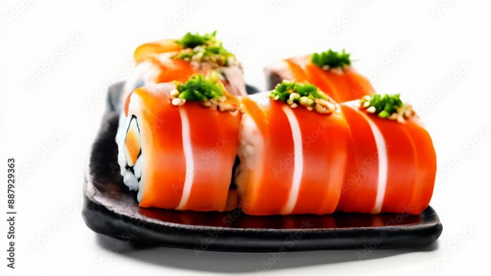 Canvas Prints  Deliciously prepared sushi roll ready to be savored