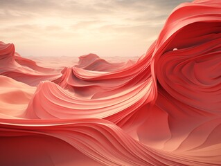 a red wavy sand dunes