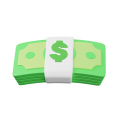 Cartoon 3D icons of money
