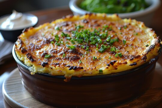 Hachis Parmentier A comforting dish of Hachis Parmentier French Shepherd's Pie with a golden mashed potato crust and savory beef filling. 