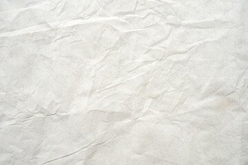White crumpled paper texture can be use as background. Recycle used paper concept. 