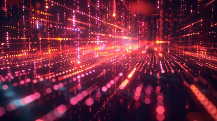 A conceptual representation of data delivery, intricate lines and nodes 