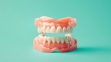 false teeth, clean background